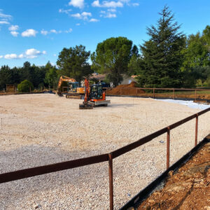 Travaux carrière à chevaux en cours de finalisation