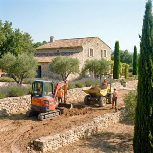terrassement et aménagement d'une allée